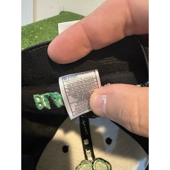 Black Clover hat cap fitted small s/m black green las vegas lighweight spandex 3 - Picture 10 of 10